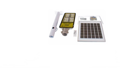 Caja Lampara Suburbana Panel Solar SJD200W 6pz