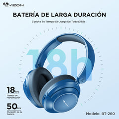 CDMX-Audífono De Diadema Bluetooth BT-260