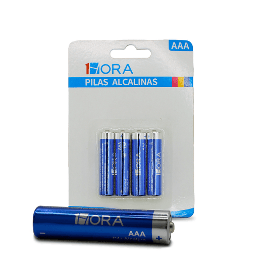 1HORA Paquete De 4 Pilas Baterias Alcalinas AAA GAR135